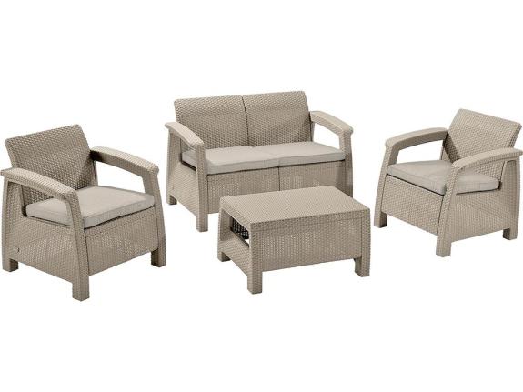 Corfu Set zahradní ratanový nábytek cappuccino