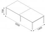 tół konferencyjny Svenbox BG144 wymiary