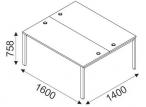 Biurko wielostanowiskowe Svenbox BG024 wymiary