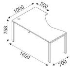 Biurko Svenbox BG047 wymiary