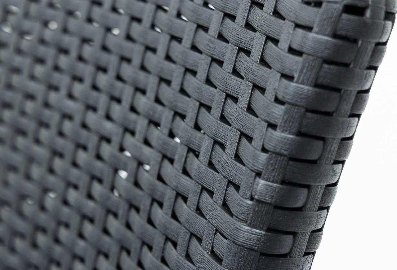 plecionka imitacja technorattanu grafitowa