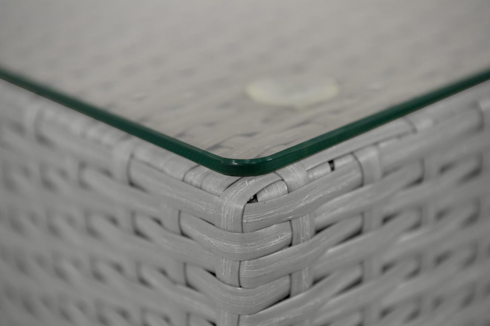 Stolik nilamito anthracite plecionka