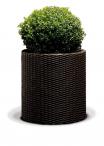 Cylindryczna doniczka Keter - Large Planter (L - 39L) - Brązowa