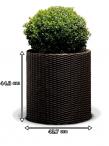 Cylindryczna doniczka Keter - Large Planter (L - 39L) - Brązowa