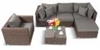 Nowoczesne meble z technorattanu LIGURITO VI Brown Elite & Grey