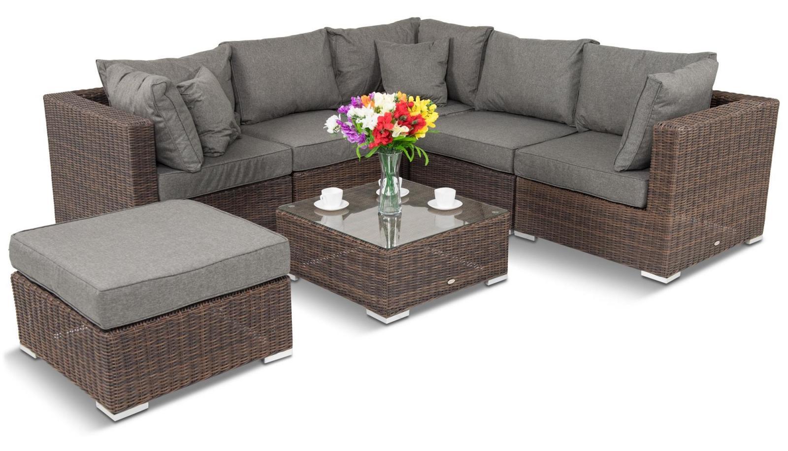 brązowe meble modułowe na taras premium