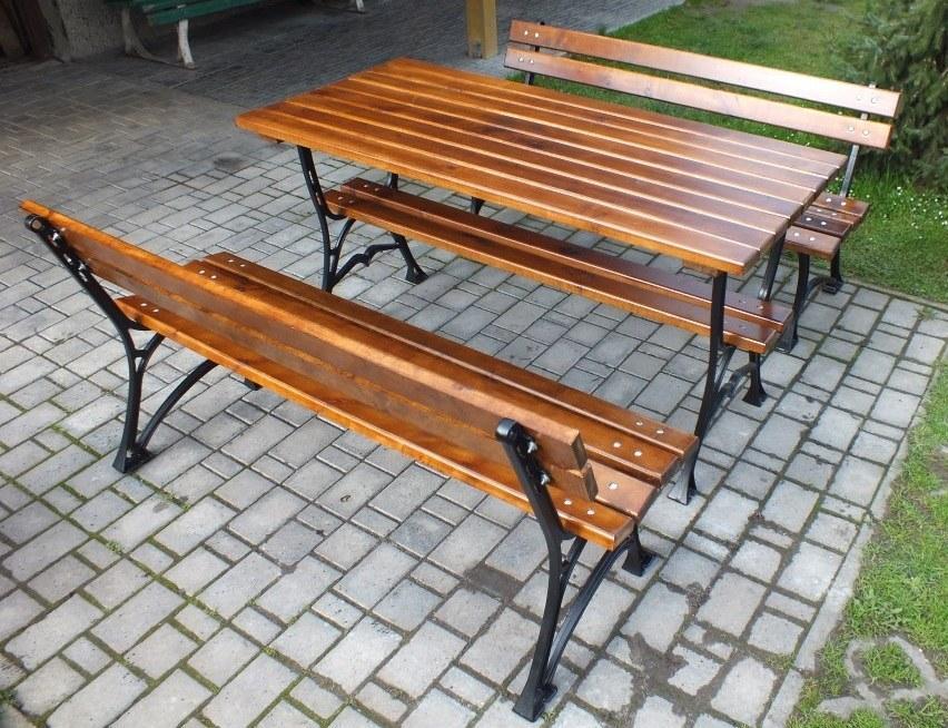 Meble ogrodowe Factor z ławkami