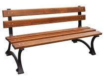 Ławka żeliwna z oparciem 150cm - F150M