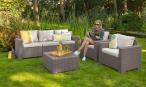 Zestaw mebli ogrodowych California 3 Seater - Cappuccino
