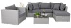 Szare meble z technorattanu do ogrodu Nilamito VI Grey & Grey
