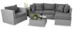Szare meble z technorattanu do ogrodu Nilamito VI Grey & Grey