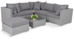 Modułowe ciemnoszare meble na taras premium Nilamito IX Grey & Grey