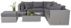 Modułowe ciemnoszare meble na taras premium Nilamito IX Grey & Grey