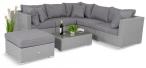 Modułowe ciemnoszare meble na taras premium Nilamito IX Grey & Grey