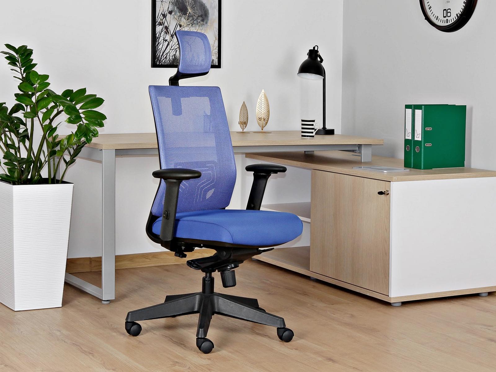 fotel biurowy NEZ niebieski