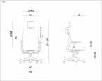 Ergonomiczny fotel biurowy obrotowy NEZ z siatką