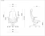Ergonomiczny fotel gabinetowy regulowany Wau Tkanina BL