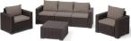 Zestaw mebli ogrodowych California 3 Seater - Brąz