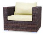 Fotel z technorattanu LIGURITO Brown Elite & Ecru