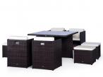Meble na taras technorattan CUBIOSO Brown & Ecru