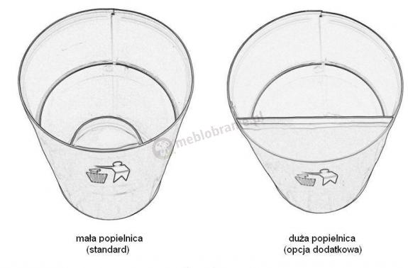 Metalowy kosz KB 2 popielnica