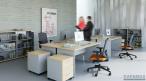Małe biurko pracownicze Svenbox Invest VBH071 w biurze