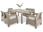 Nábytek Corfu Fiesta Curver Cappuccino, set Corfu II Allibert