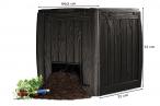 Kompostownik ogrodowy Keter Deco Composter z podstawą wymiary