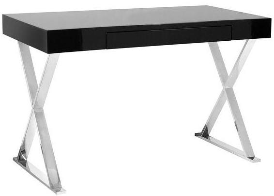 czarne biurko z szufladą Zefir unique meble