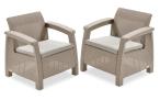 Zestaw foteli Corfu Duo Curver Cappuccino