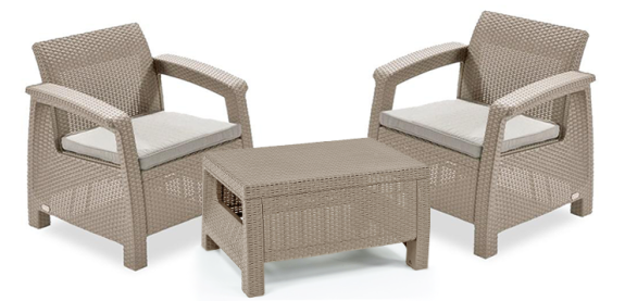 Záhradný nábytok Corfu Weekend Cappuccino nábytok na balkón