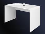 Białe biurko pod komputer Murano 130 White&White