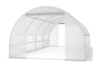 Tunel foliowy konstrukcja metalowa 6*3m - podwójne drzwi biała siatka 18m2