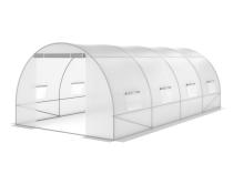 Tunel foliowy konstrukcja metalowa 3x6m - podwójne drzwi biała siatka 18m2