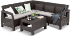 Narożnik ogrodowy Relax Set brązowy