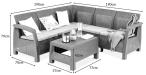 Narożnik ogrodowy Relax Set brązowy