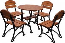Stoły żeliwne do restauracji z krzesłami Restor Deluxe 80cm