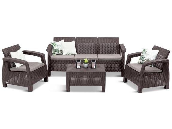 Corfu Set Max brązowy