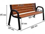 Ławka nowoczesna z rur stalowych 150cm wymiary