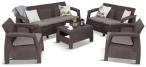 Meble ogrodowe Corfu Set Triple Max 3 Brązowy