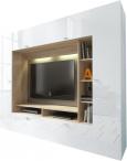 Meble pokojowe białe Vigo Dąb Sonoma/Biały Połysk 200x164