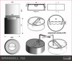 Biokominek zewnętrzny Kami - biolampa Wrangell 700