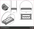 Biokominek wolnostojący Kami - Stromboli 60 biały