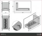 Biokominek wolnostojący Kami - Apo L Glass Czarny