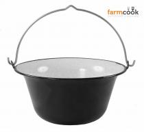 Kociołek do gotowania na ognisku emaliowany 14L - Farmcook