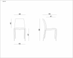 Krzesło sztaplowane Design Unique brąz - krzesło tapicerowane nowoczesne