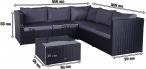 FARLITO CORNER Black Along & Ice Grey - wymiary
