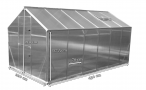 Szklarnia ogrodowa mała Gampre L-10 2,2x4,3x2,1 m (9,5m2)