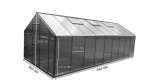 Duża szklarnia ogrodowa Gampre XL-18 2,9x6,4x2,25m (18,6m2)