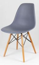 Eames krzesło skandynawskie ciemny szary KR012 drewniane nogi